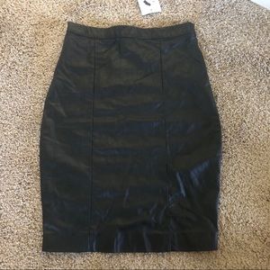 NWT Topshop black leather skirt
